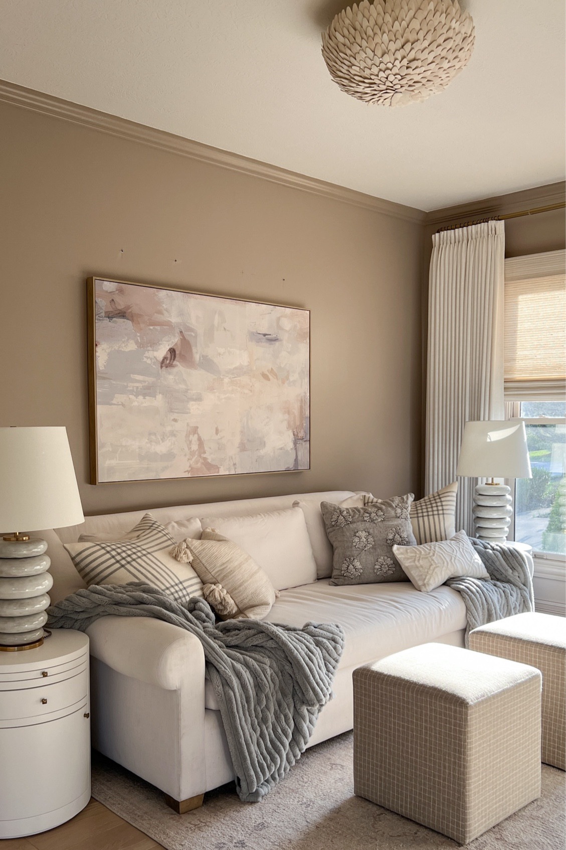 Curtain details:
Liz polyester linen
Ivory white
Triple pleated header
Room darkening liner
No memory training
My curtain measurements 100”L x 100”W

Use code: MICHELLE10 for 10% off!

Curtains, window treatments, home decor, drapery, pinch pleat curtains, pinch pleat drapery, Amazon curtains, window coverings

#LTKhome #LTKSeasonal #LTKsalealert