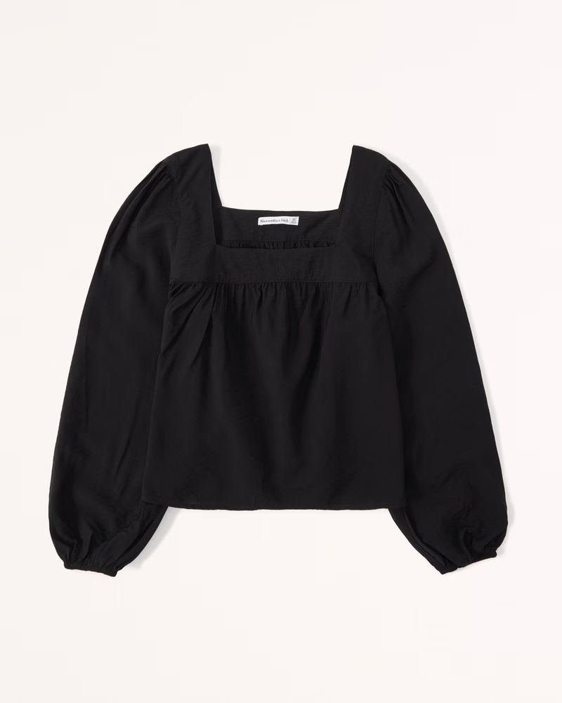 Puff Sleeve Non-Waisted Top | Abercrombie & Fitch (US)