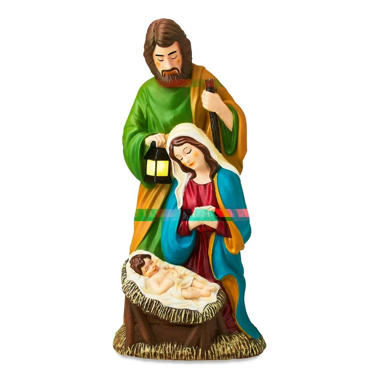 Indoor and Outdoor Nativity Scene Characters Blow Mold with LED Lantern, 32", by Holiday Time - W... | Walmart (US)