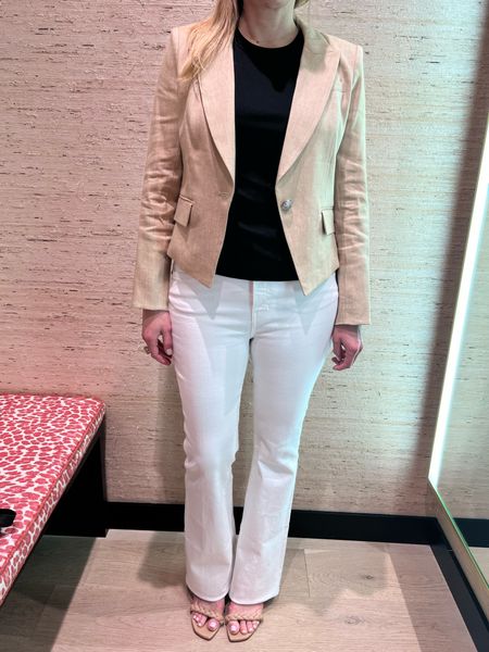 Another fabulous Linen blend blazer for summer. This khaki color is a great option if white intimidates you. It’s relaxed and effortless yet polished and professional. 

#LTKSeasonal #LTKstyletip #LTKworkwear
