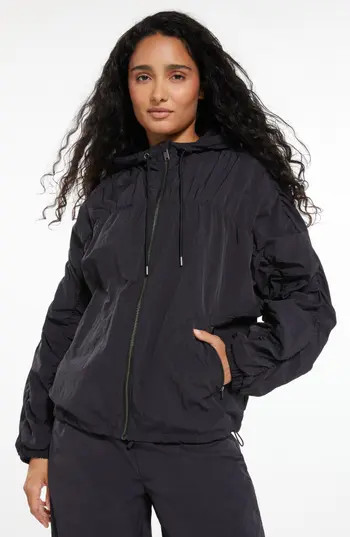 Zella Travel Lite Ruched Jacket in Black at Nordstrom Rack, Size X-Small | Nordstrom Rack