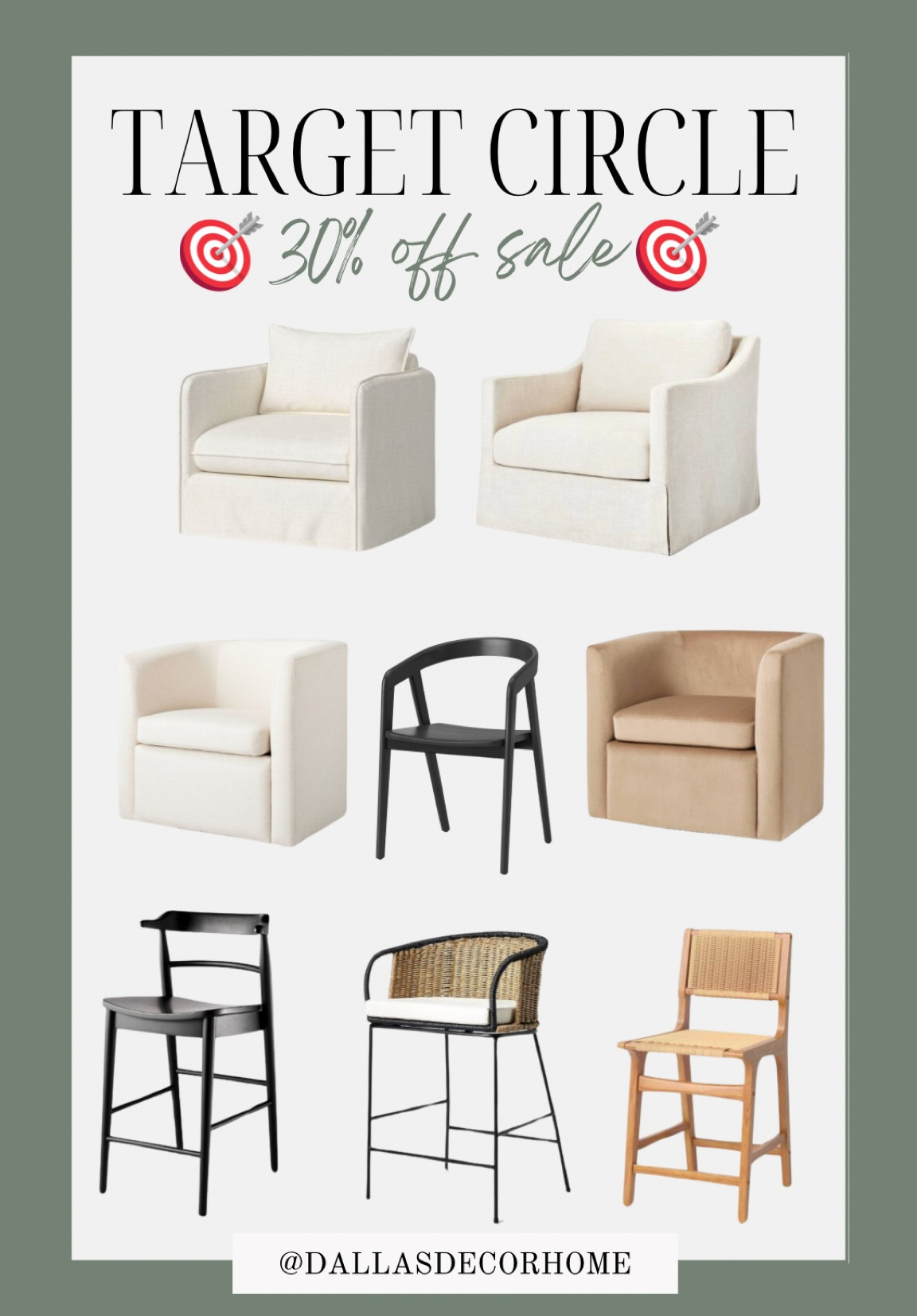 Target circle week 30% off
Sale!

Chairs
Furniture
Living room
Modern
Budget friendly
Studio McGee
Bedroom
Office

#LTKSummerSales #LTKSaleAlert #LTKHome