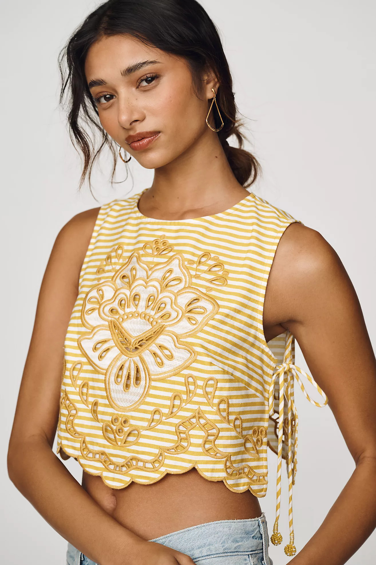 Farm Rio Richilieur Embroidered Tank | Anthropologie (US)