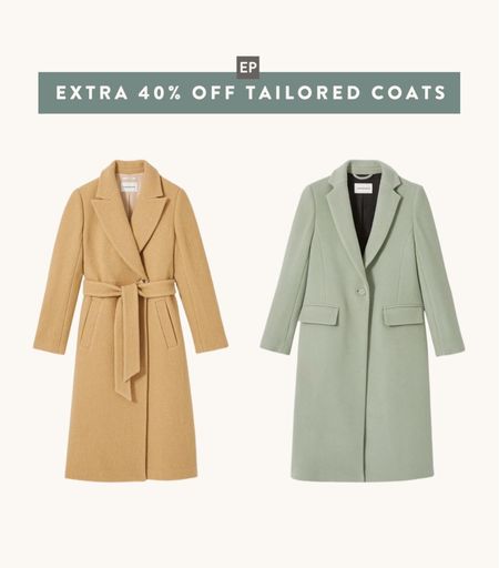 extra 40% off tailored coats at Club Monaco // their xxs is a slim fit and midi length, with sleeves potentially needing to be shortened on petites

The belted camel coat is an additional 40% off the sale price, making it $179 down from $479 - such a good price for Club Monaco and for a 100% wool coat with a lining! 

#LTKFind #LTKsalealert #LTKSeasonal