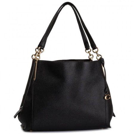 Coach Ladies Dalton 31 Black Pebble Leather Shoulder Bag | Walmart (US)