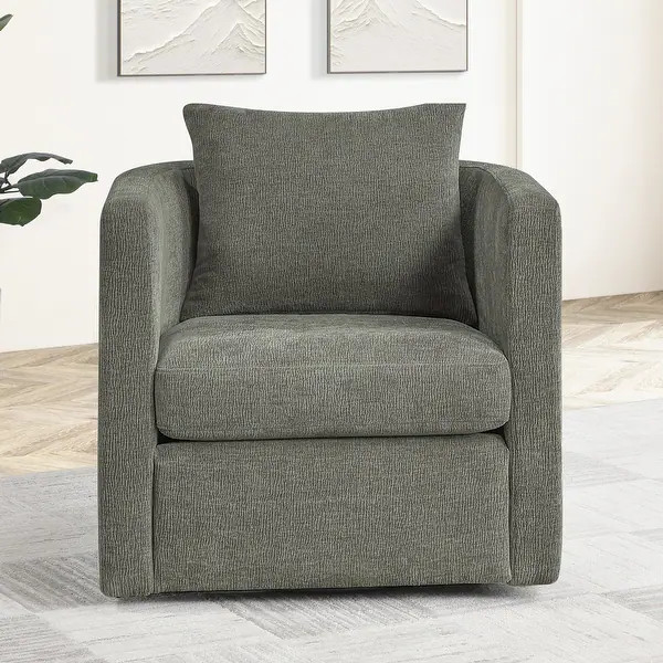 Sylvani Swivel Barrel Chair by Greyson Living - Gray | Bed Bath & Beyond