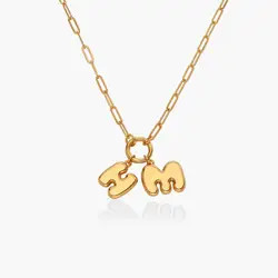 Bubble Up Initial Necklace - Gold | Oak & Luna (US)