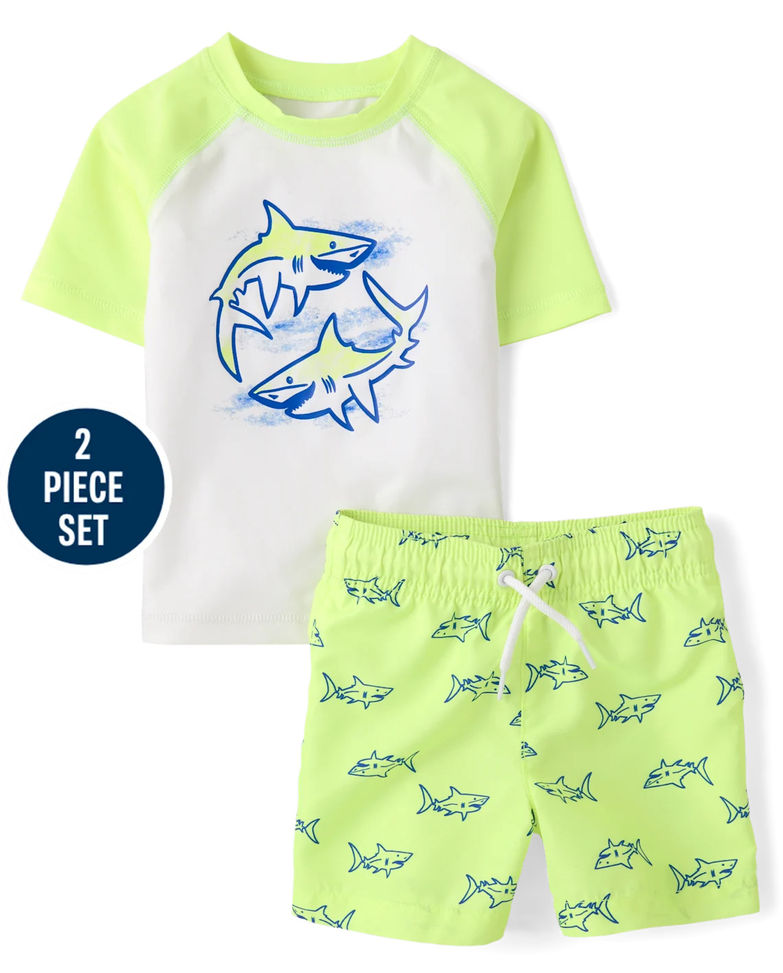 Baby And Toddler Boys Print Rashguard 2-Piece Swimsuit - green | The Children's Place