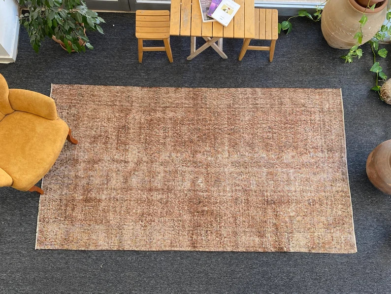 Modern Home Brown Overdyed Rug 5x8 Brown Rug for Bedroom Brown - Etsy | Etsy (US)