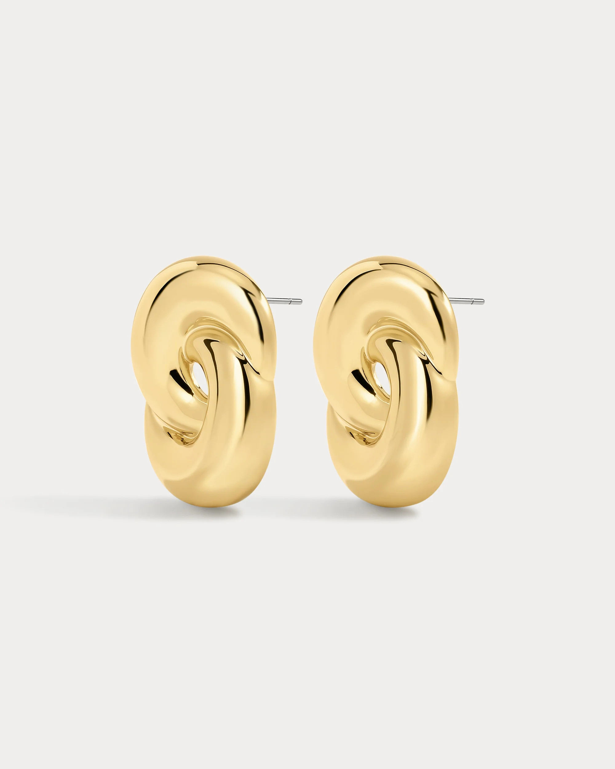 The Solstice Knot Studs-Gold | Luv Aj Inc.