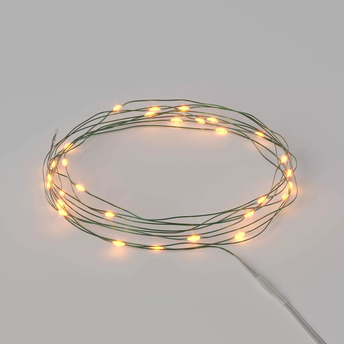 30ct LED Battery Operated Christmas Dewdrop Fairy String Lights Warm White with Green Wire - Stea... | Target