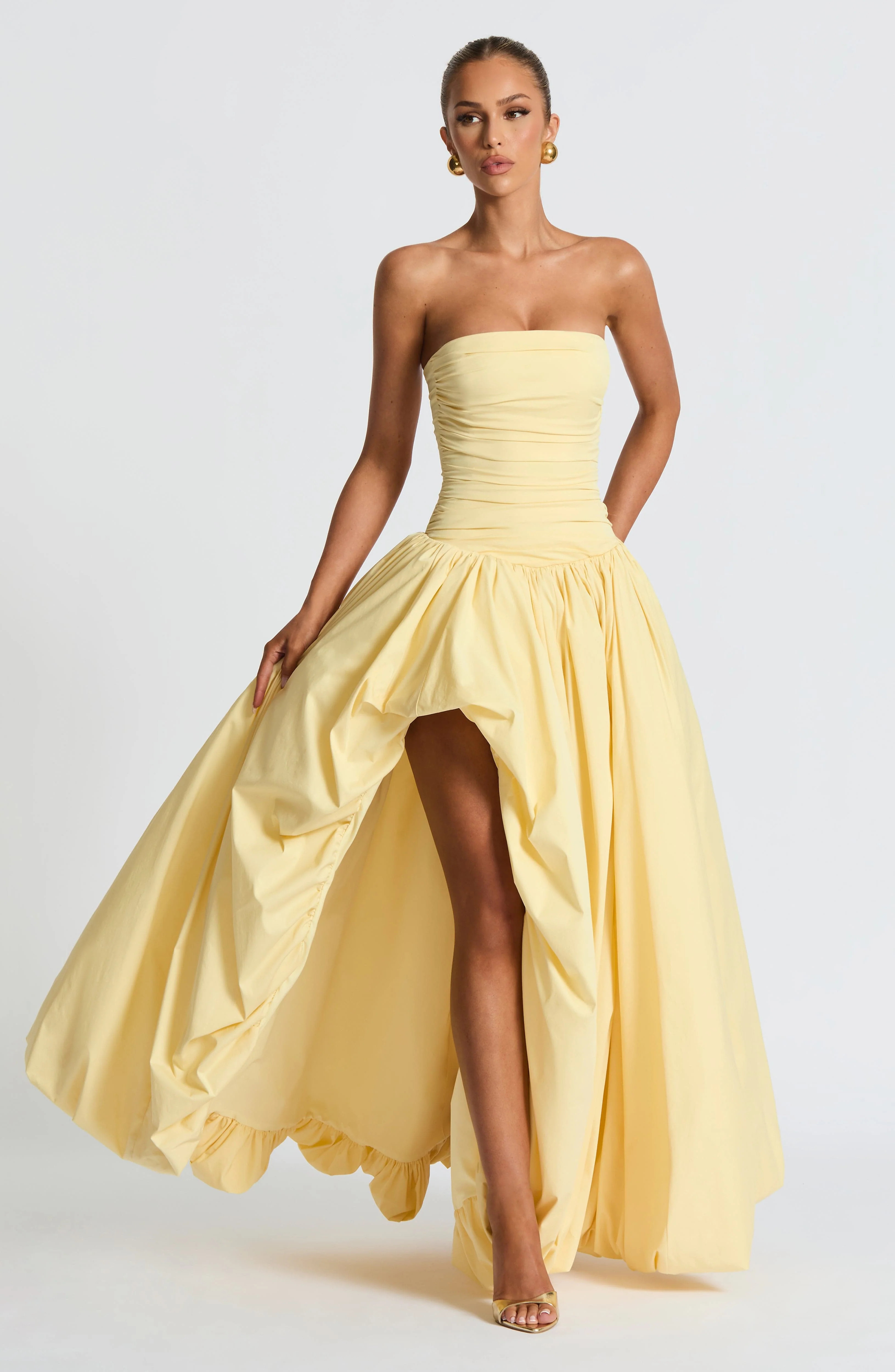 Jillian Maxi Dress - Lemon | Babyboo (global)