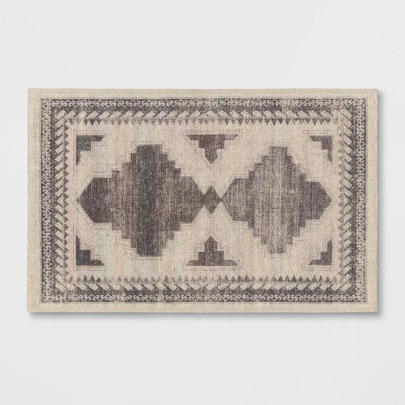 Cromwell Washable Printed Persian Style Rug Tan - Threshold™ | Target
