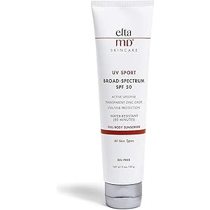 EltaMD UV Sport Sunscreen Lotion, Broad-Spectrum SPF 50, Non-Greasy, Mineral-Based Zinc Oxide Formul | Amazon (US)