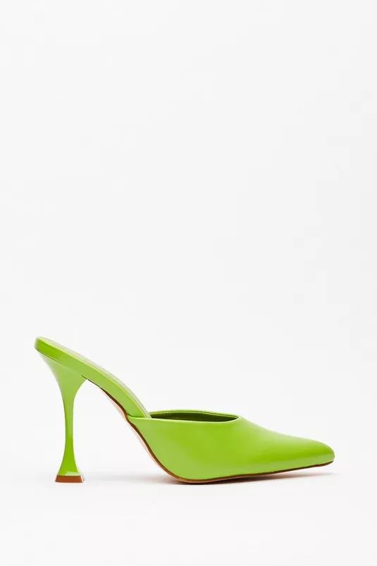 Faux Leather Pointed Toe Stiletto Heels | Nasty Gal (US)