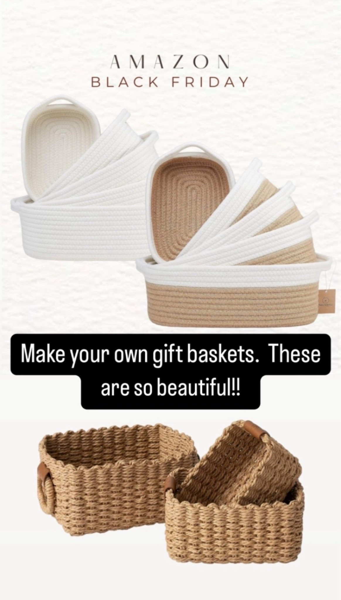 make your own valentine's day gift baskets 


These baskets are fantastic to have #LTKCyberWeek

#LTKSeasonal #LTKHome