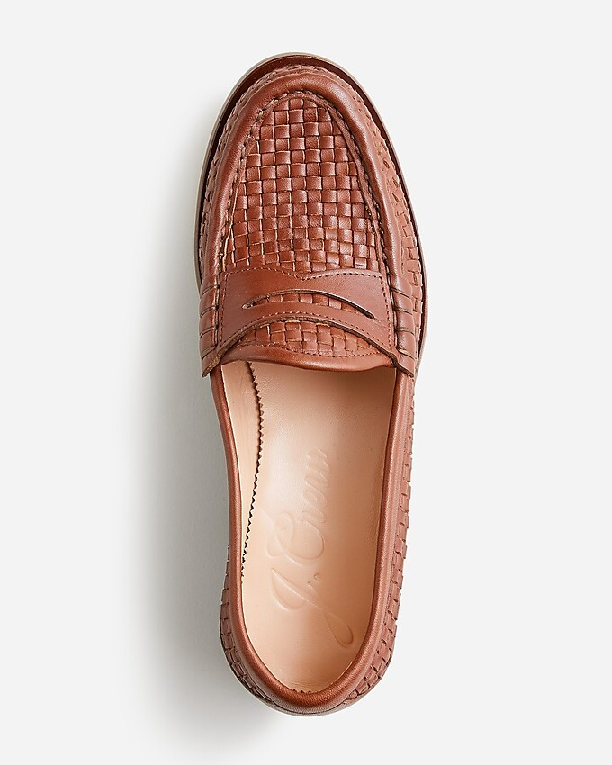 Winona penny loafers in woven Italian leather | J. Crew US