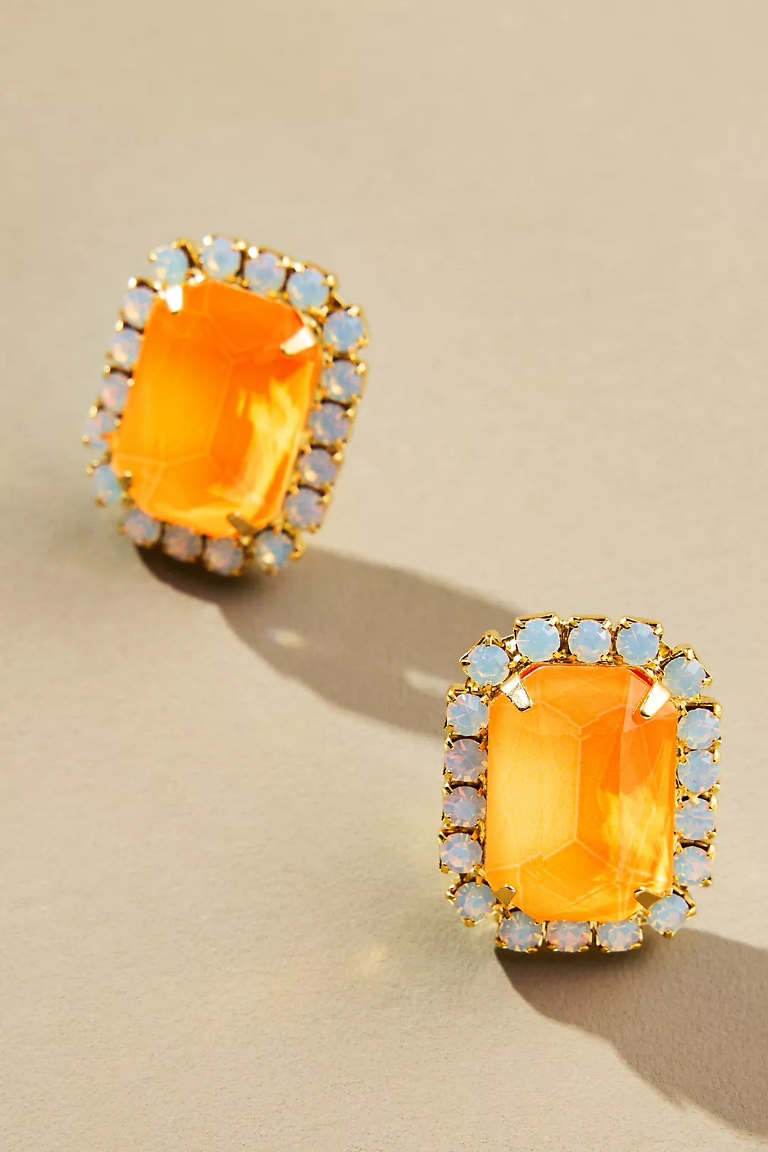 The Pink Reef Neon Gem Stud Earrings | Anthropologie (US)