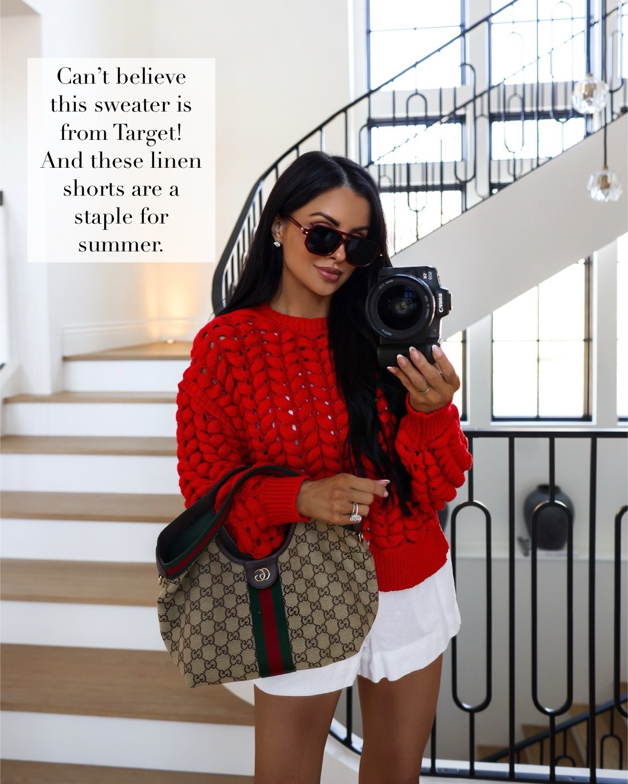 Almost 40 - these are the pieces worth buying to transition to spring 
Target chunky sweater & white linen shorts 
Spring break outfit, casual beach vacation look, Gucci giglio bag 

#LTKSeasonal #LTKOver40 #LTKPetite