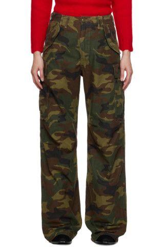 Green Camouflage Trousers | SSENSE