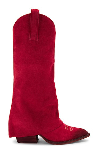 Steve Madden Sorvino Boot in Red Suede from Revolve.com | Revolve Clothing (Global)