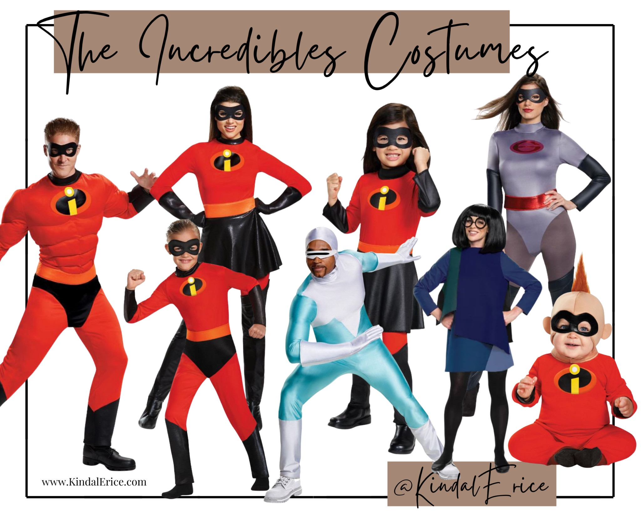 The Disney Incredibles costumes are great for the entire family (Mr. Incredible, Mrs. Incredible, Violet, Dash, Jack Jack, ElastiGirl, FroZone & Edna) 

#LTKfamily #LTKSeasonal #LTKHalloween