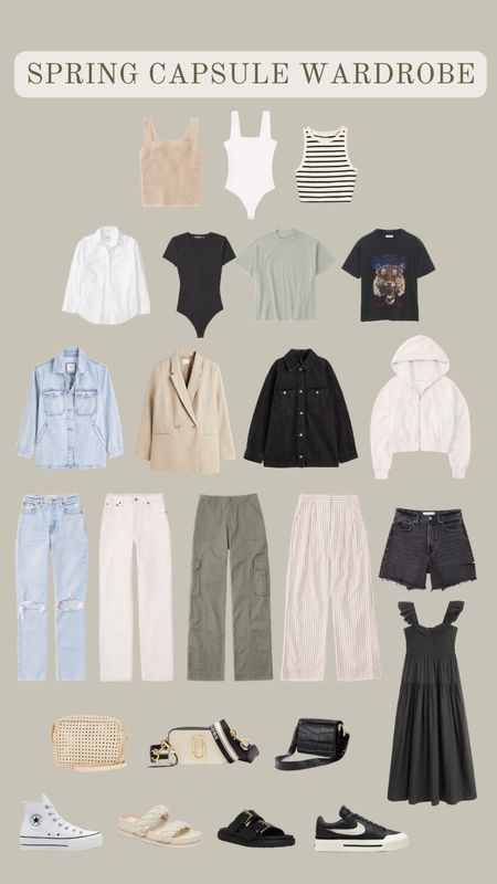 PART 2 — BOTTOMS, SHOES, ACCESSORIES - Keep scrolling for part 1!

Spring 2023 capsule wardrobe. Mix and match these pieces for 50+ outfits 

#LTKFind #LTKSeasonal #LTKunder100