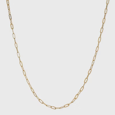 14K Gold Plated 16" Paperlink Chain Necklace - A New Day™ | Target