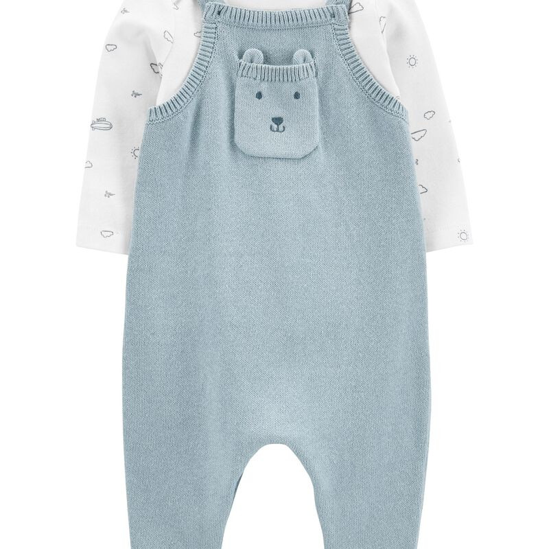 2-Piece Long-Sleeve Tee & Sweater Coverall Set | Carter's