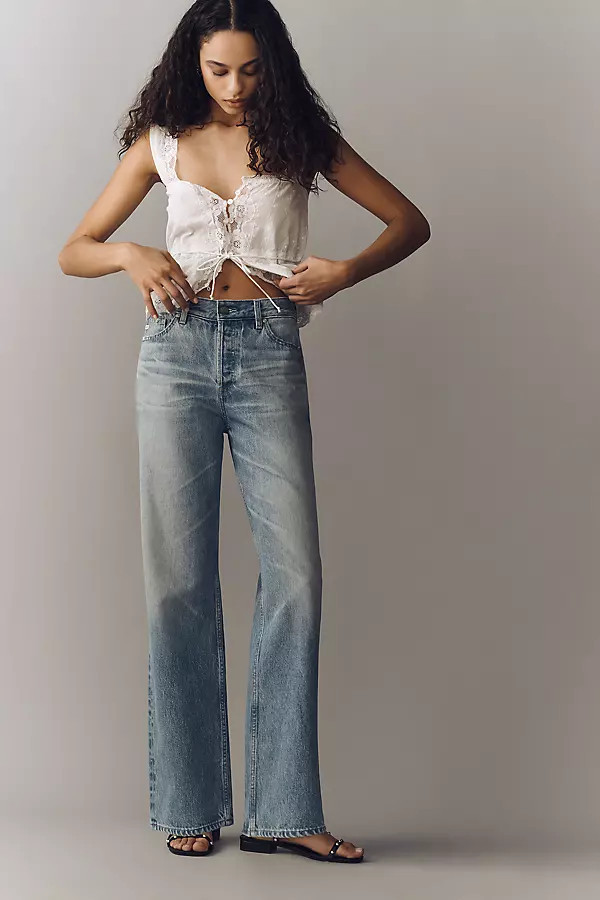Billie Mid-Rise Relaxed Wide-Leg Jeans | Anthropologie (US)
