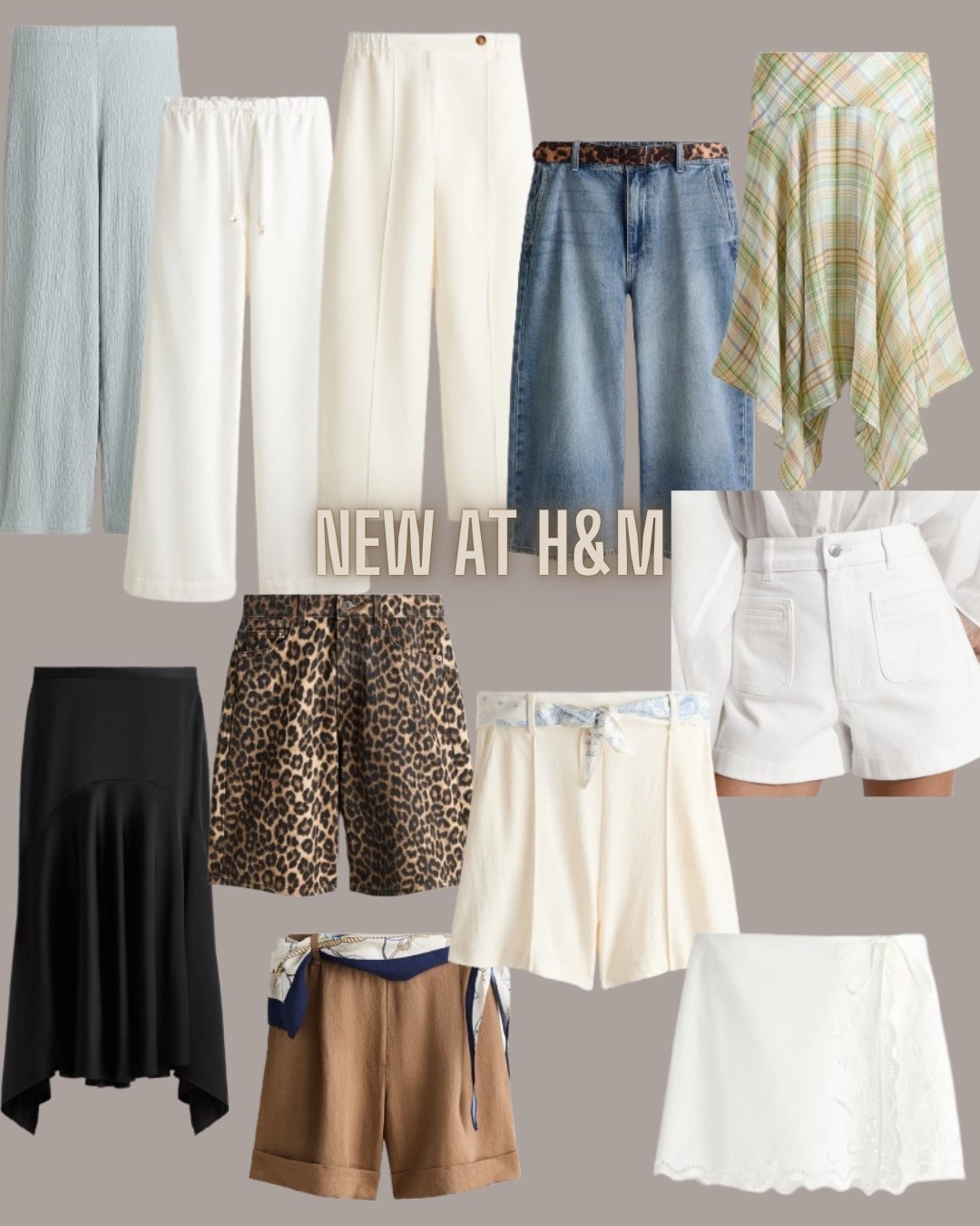 H&M fashion
Culottes denim
Shorts
Scarf shorts
Skirt
Resort wear