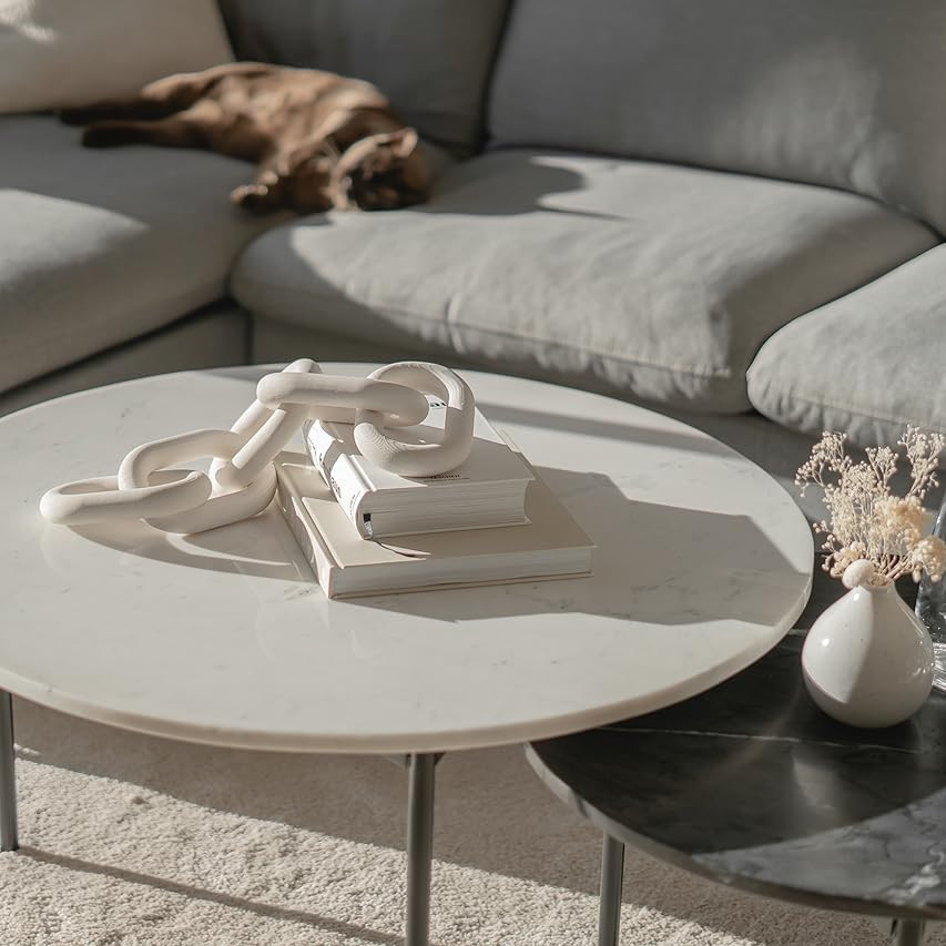 GENMOUS & CO. Wooden Chain Home Decor Farmhouse Decorative 5-Link Chain Decor Hand-Carved Wood Craft | Amazon (US)