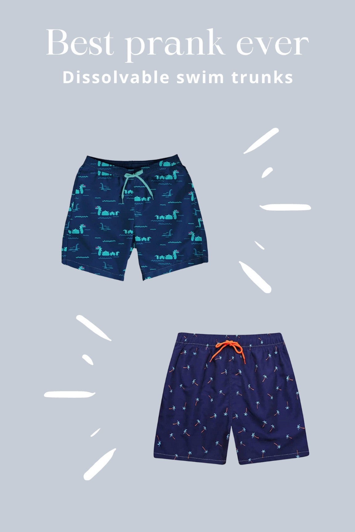 Dissolvable on sale swimming shorts