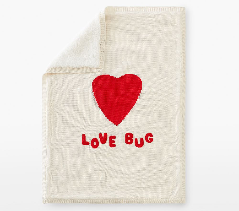 Love Bug Heirloom Baby Blanket, Ivory Multi | Pottery Barn Kids
