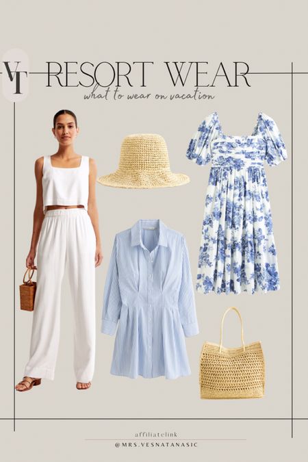 Resort wear ideas! What I would pack for vacation on the beach! Loving this blue color for spring/summer too! 

#resortwear #valentinesdayoutfit #resortoutfit #vacationoutfits #abercrombie #dress 

#LTKMostLoved #LTKstyletip #LTKmidsize