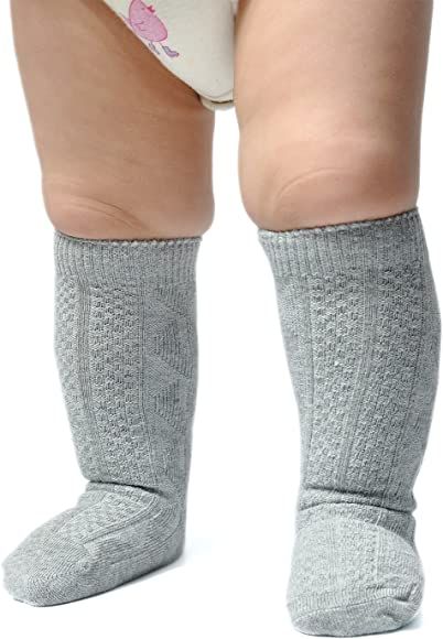 EPEIUS Unisex-Baby Seamless Ribbed/Cable Knit Knee High Socks (Pack of 3/6) | Amazon (US)