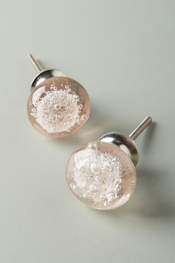 Glass Bubble Knobs, Set of 2 By Anthropologie in Pink Size SET OF 2 | Anthropologie (US)