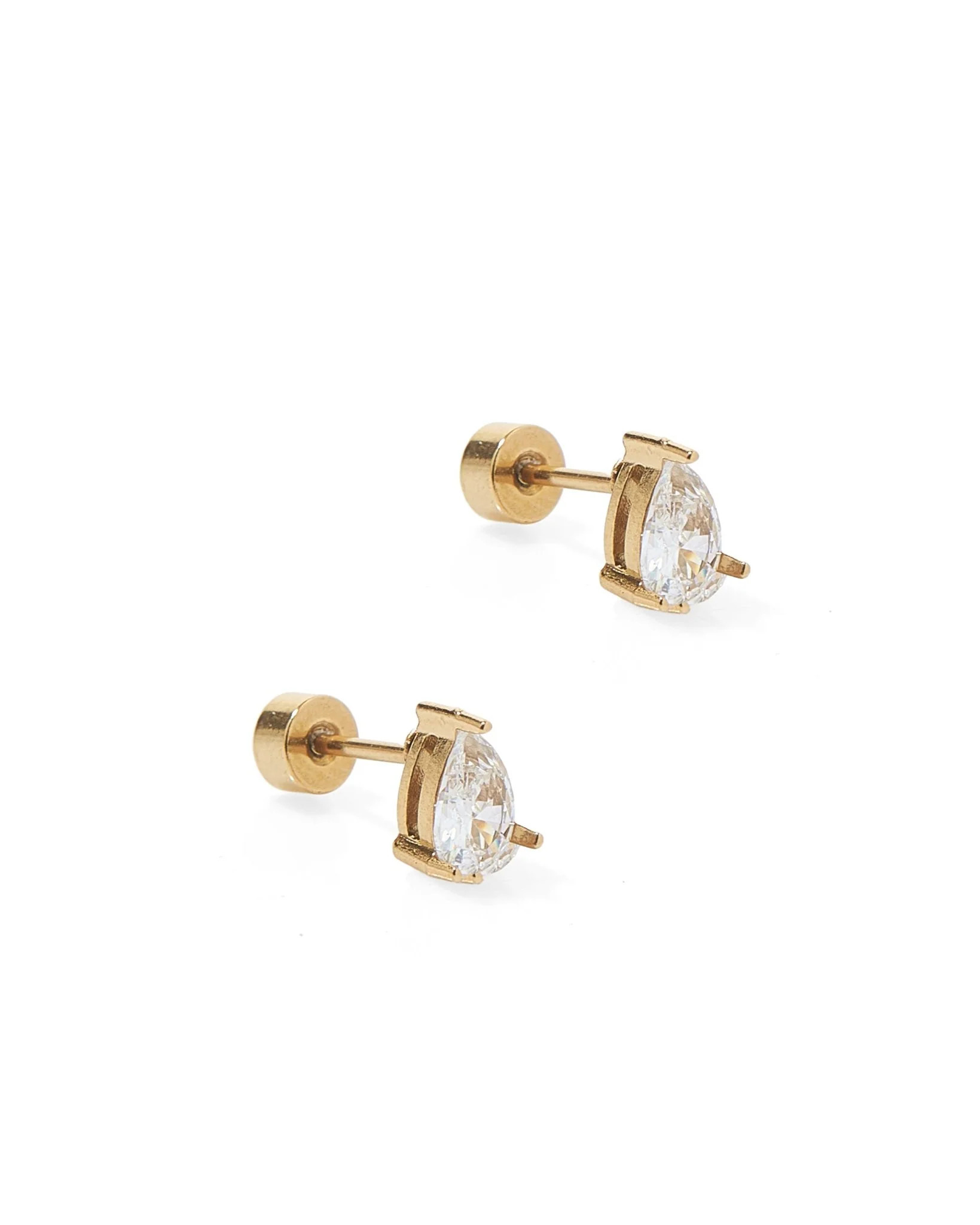 Screwback Stud Earrings - Paige Pear - Shop LINNY CO | LINNY CO LLC