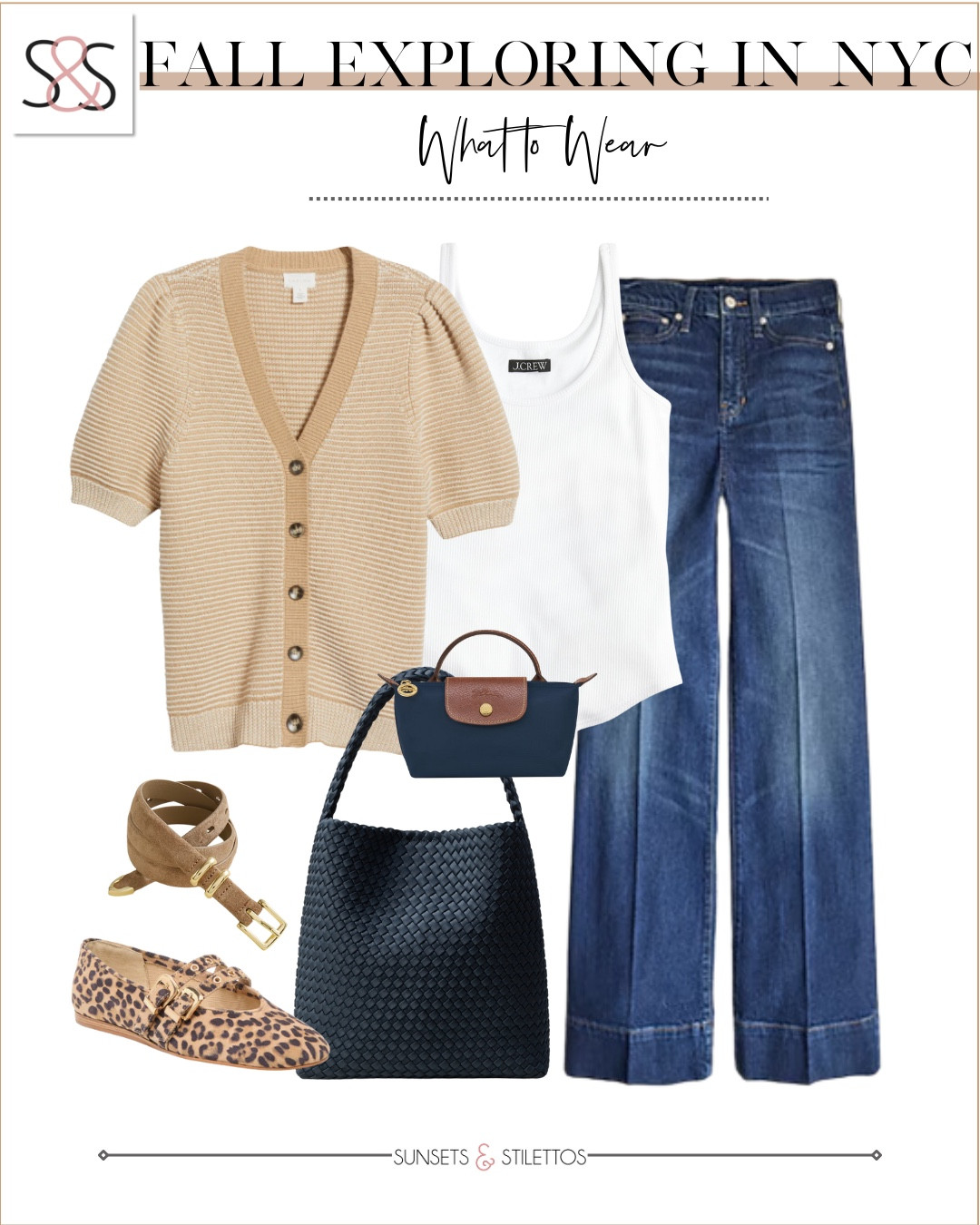 NYC fall exploring outfit idea 🍂 This short-sleeved cardigan is perfect for layering over a tank when the mornings are crisp but the afternoons warm up. Pair it with a dark denim and a flat with personality and you’re ready for city strolls.

Sunsets and Stilettos fall NYC outfit ideas fall teacher outfit capsule wardrobe leopard flats fall outfit ideas short sleeve cardigan wide leg jeans Longchamp bag casual outfit for women over 40 fall outfits with flats

#LTKStyleTip #LTKSeasonal #LTKOver40