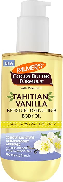 Palmer's Cocoa Butter Formula Body Oil, Moisture Drenching Tahitian Vanilla, 6.5 Oz, 72Hr Hydrati... | Amazon (US)