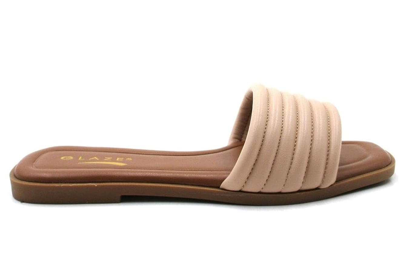 Generic Women's Braided Detail Open Toe Flat Slide Sandals Marie-3 | Amazon (US)