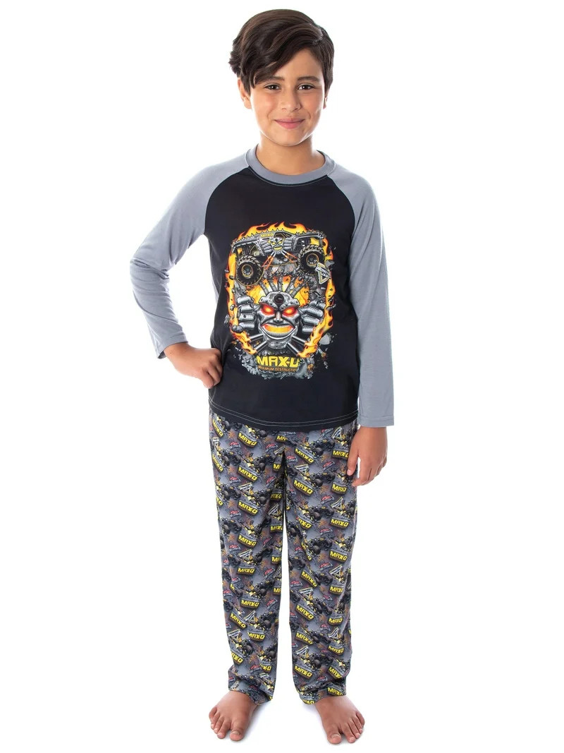 Monster Jam Trucks Boys' Maximum Destruction MAX-D 2 PC Pajama Sleep Set | Walmart (US)