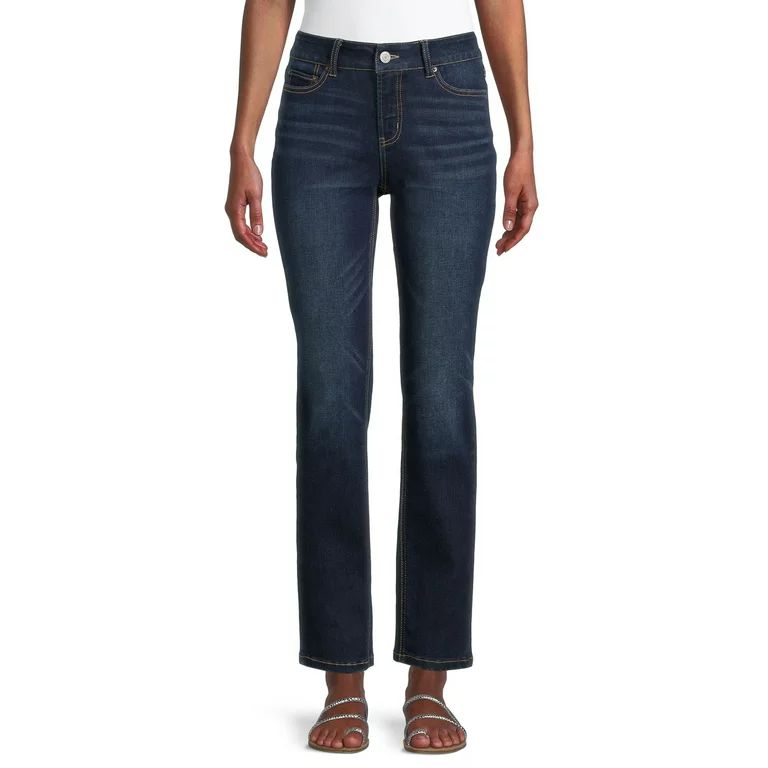 Time and Tru Women’s Mid Rise Straight Jean | Walmart (US)