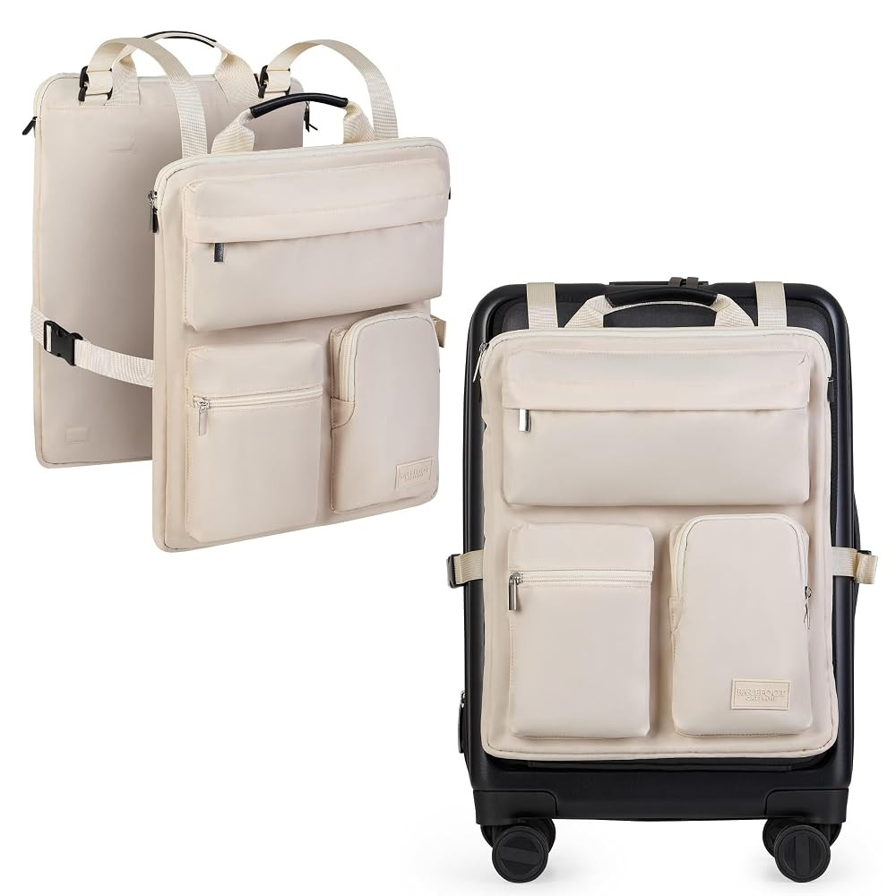 Over Luggage Organizer for Carry On Bag or Suitcase with Storage Pockets, 16” Laptop Sleeve wit... | Amazon (US)
