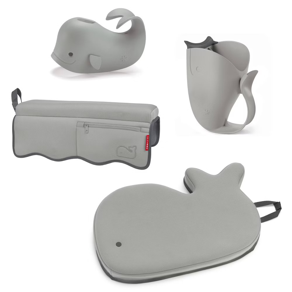 Skip Hop Moby Baby Bath Set with Four Bathtime Essentials - Gray - 4pk | Target