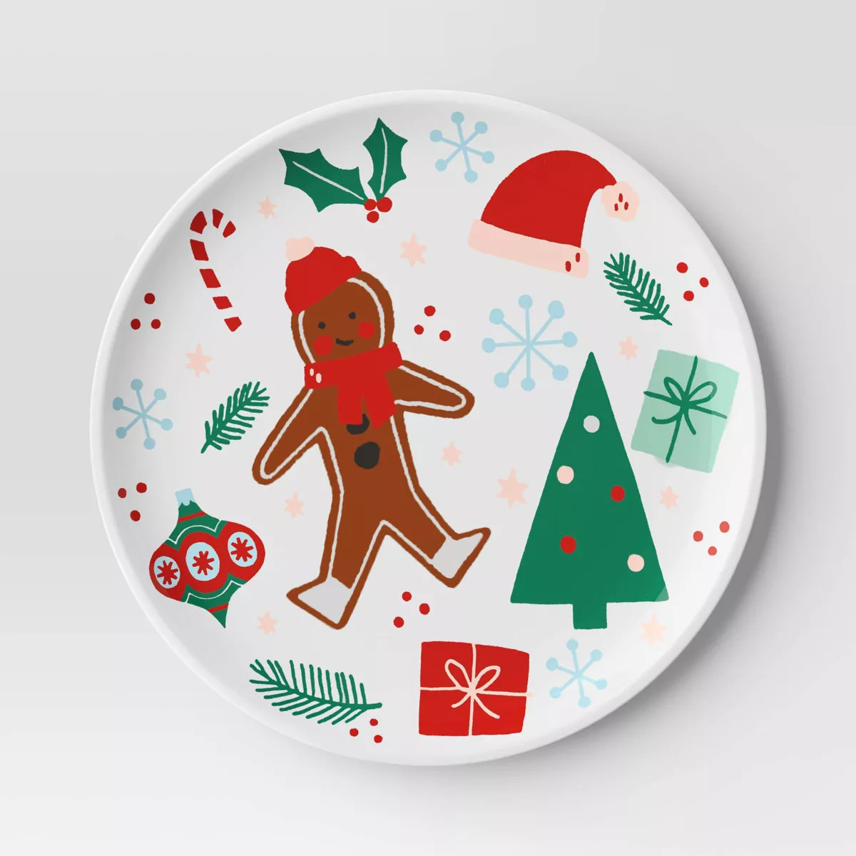 10" Christmas Melamine Gingerbread Dinner Plate White - Wondershop™ | Target