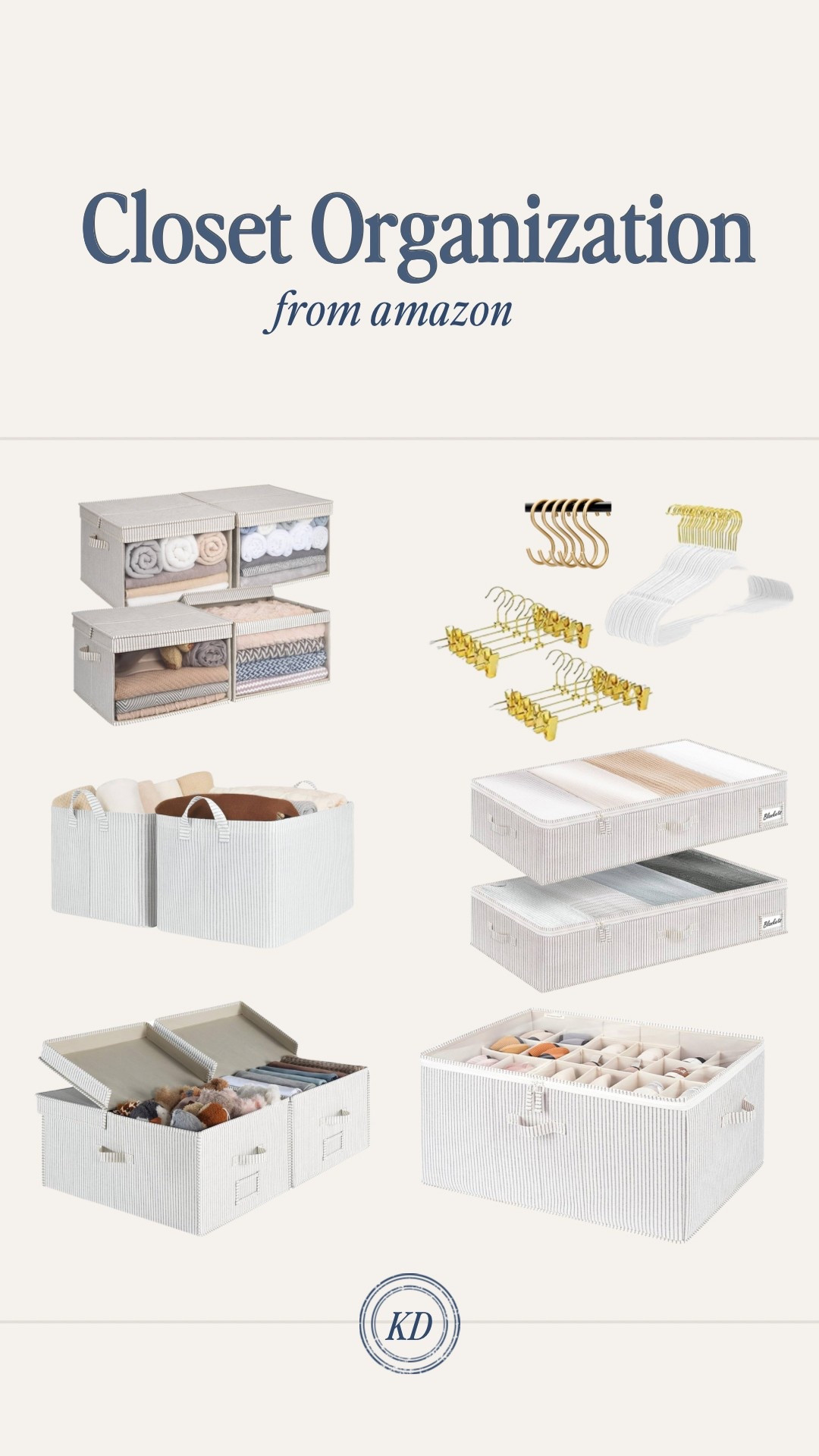 Closet organization from Amazon! Ordered these for my closet & the quality is great! Very sturdy and well made 

Closet organizers, clothing storage, clothing bins, hangers, closet organization, Amazon home 

#LTKFindsUnder100 #LTKHome #LTKSaleAlert