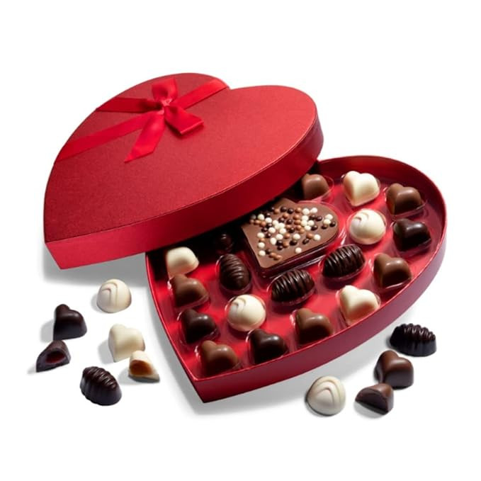 Astor Chocolate Love Chocolate Heart Gift Box, 24 Assorted Belgian Truffle Hearts - Large, Romant... | Amazon (US)