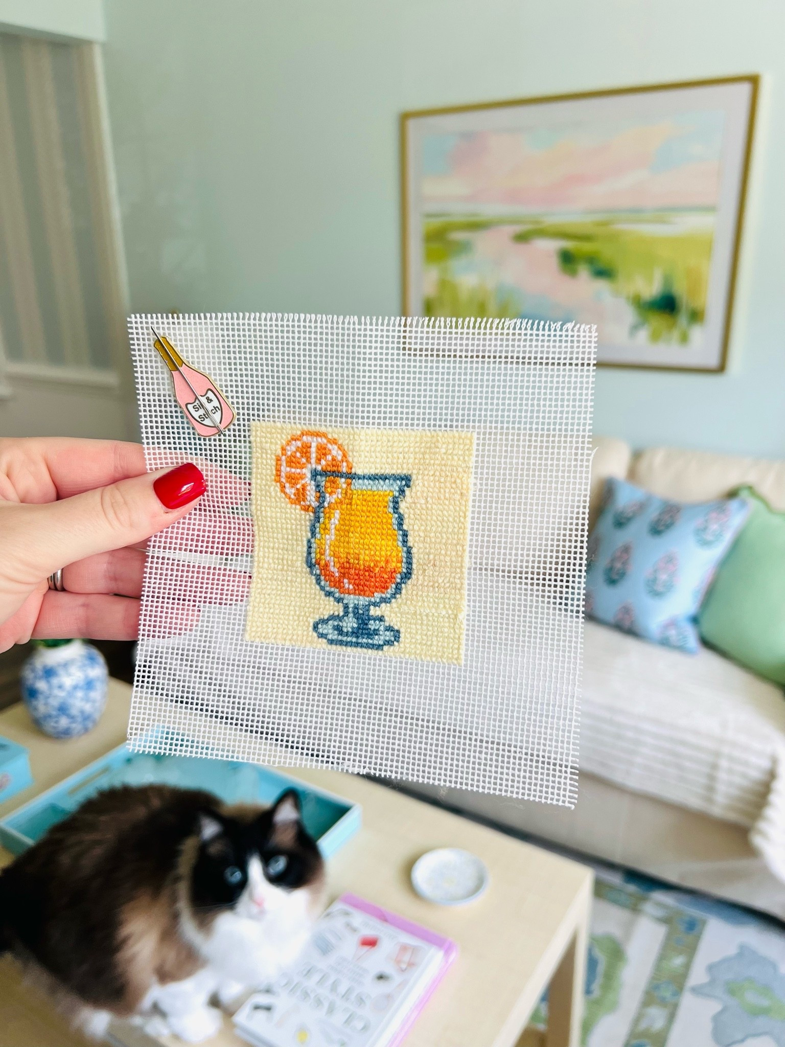 Under $10 Beginner Needlepoint Kit! 🪡 

Grandma hobbies || needlepoint
