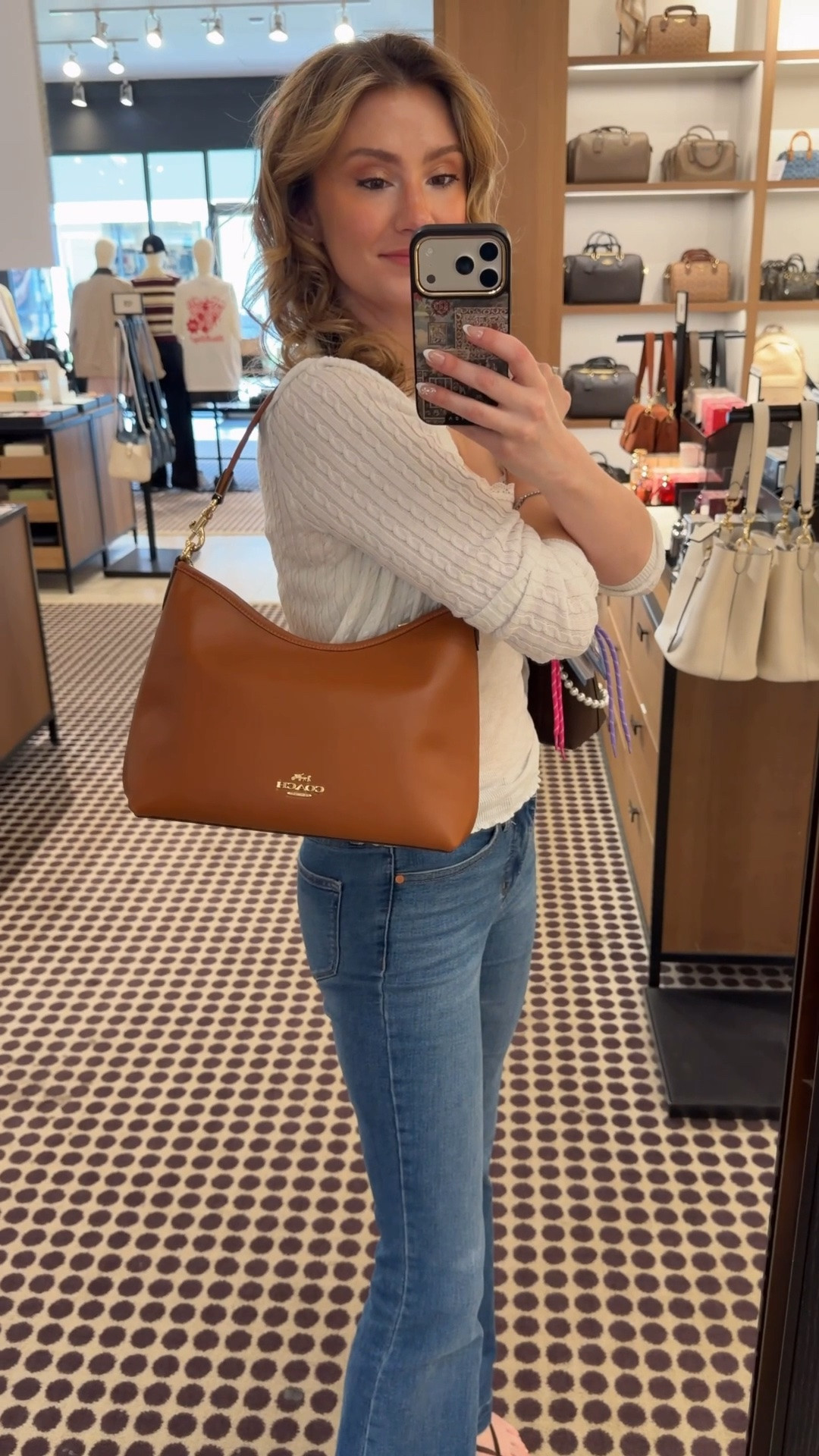 Had fun making this little vlog with Shop Simon & wanted to share here ♥️ Comment SHOP & I’ll send you links to all the bags shown ♥️

Coach outlet 
Nolita 19
Emily with bag charm
Asher in cowhide
Neapolitan Evelyn tote
Mini Faye drawstring bag
Coach Laurel
Strawberry bag charm
Cherry rhinestone bag charm